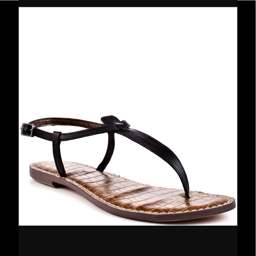 Sam Edelman black lea sandals